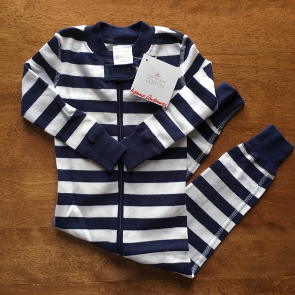 Hanna Andersson Other - Hanna Andersson navy stripe pajamas size 80 NWT